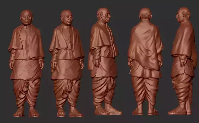 statue of unity 3D print model