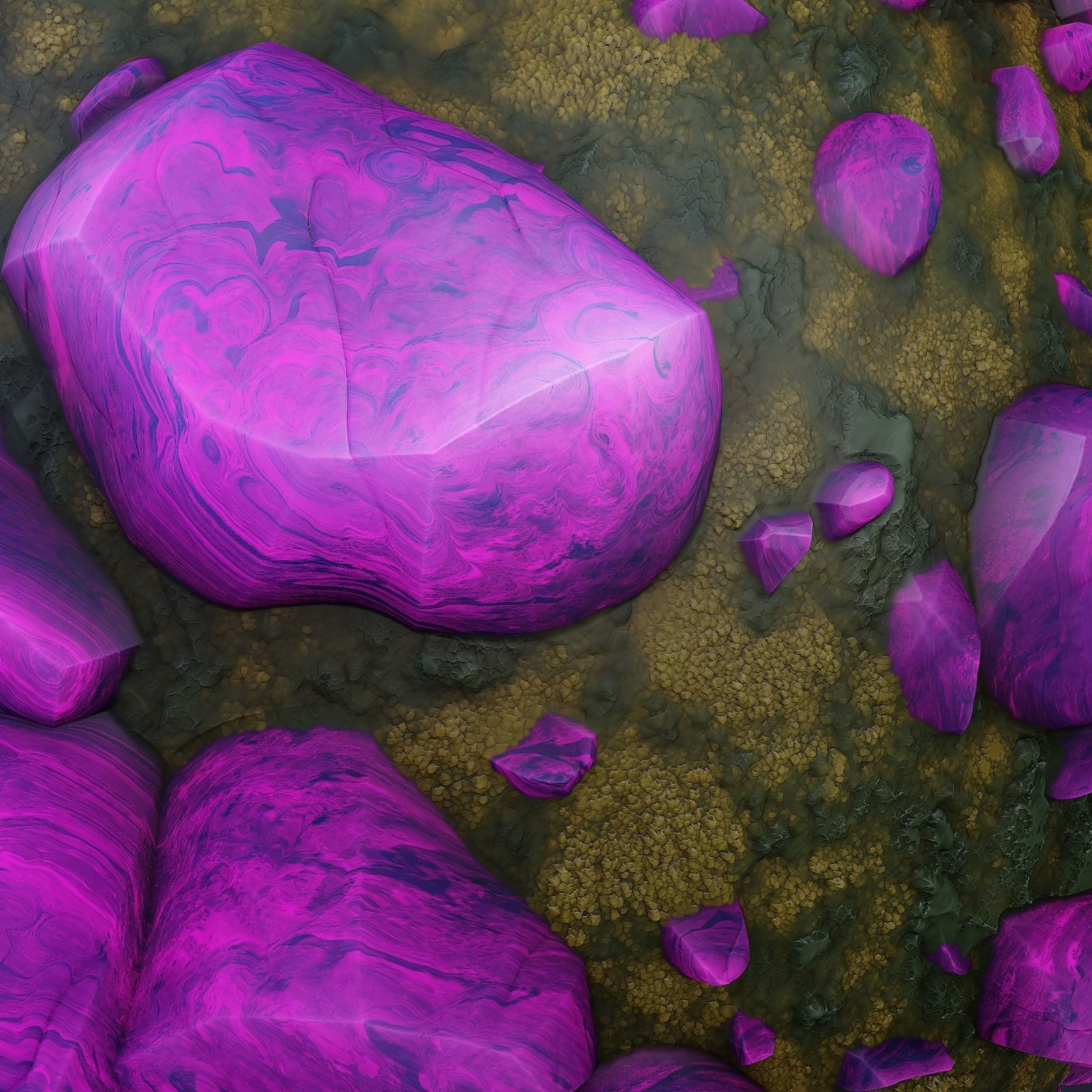 Stylized Alien Stonefield Generator - PBR - 4K - PNG - SBSAR  Texture_9