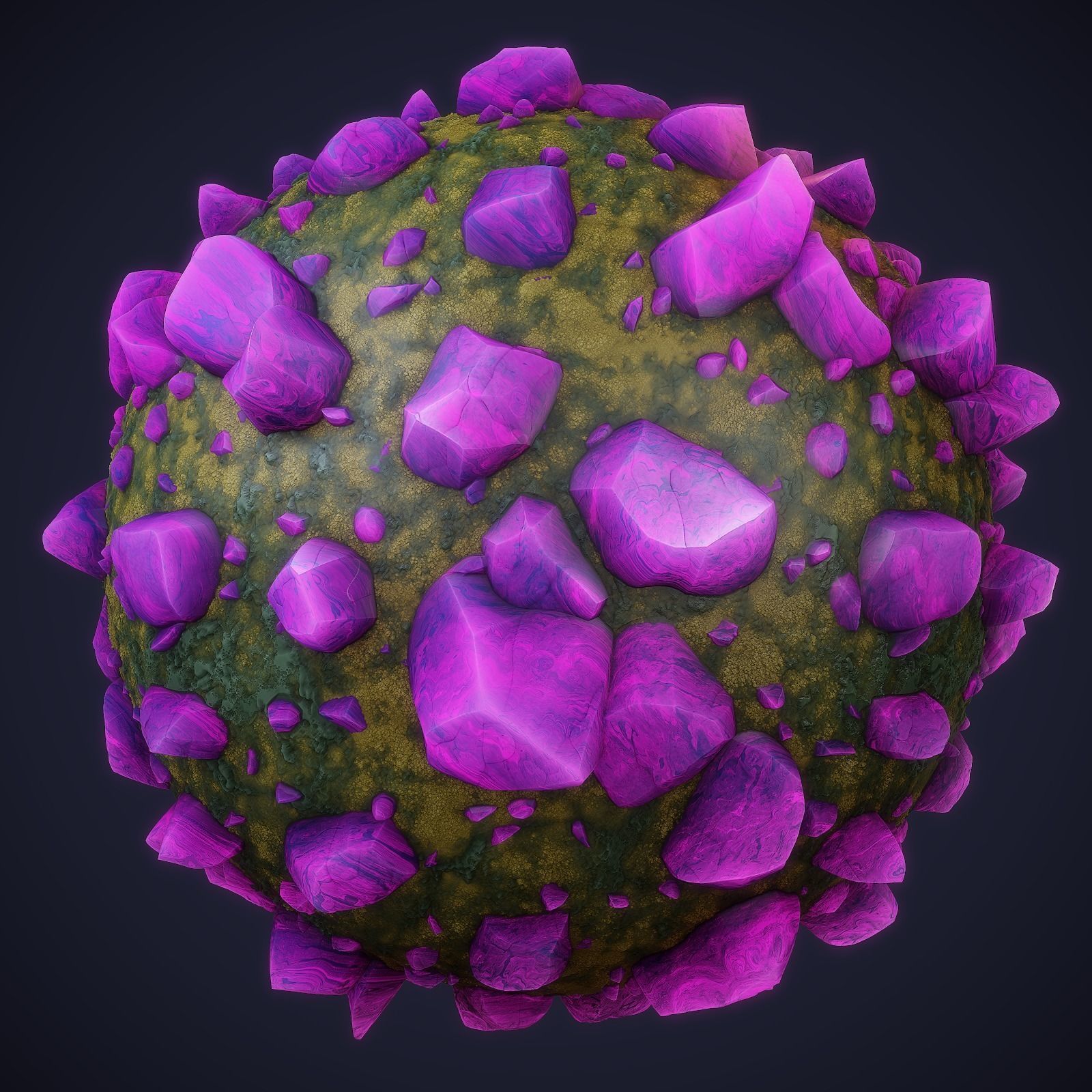 Stylized Alien Stonefield Generator - PBR - 4K - PNG - SBSAR  Texture_7
