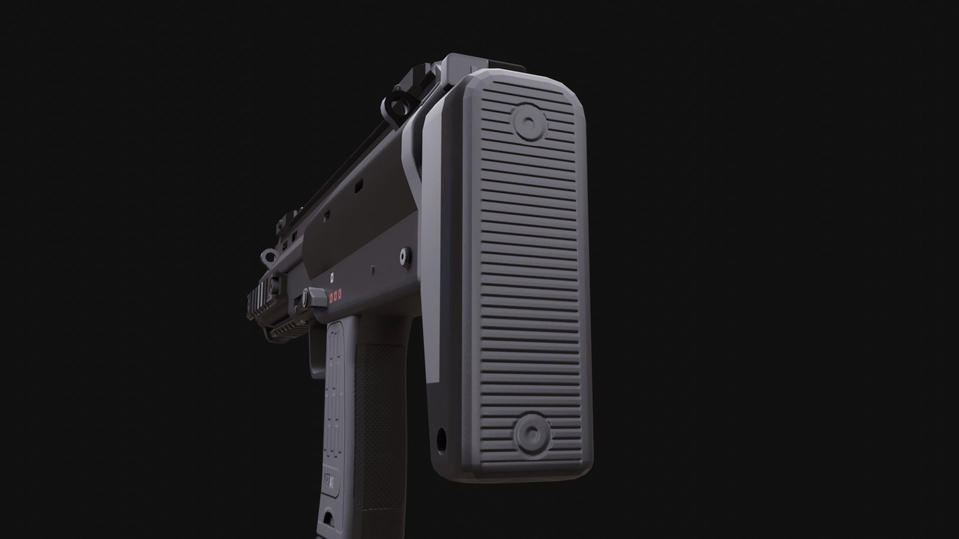 MP7 Sub-Machingun Low-poly 3D model_5