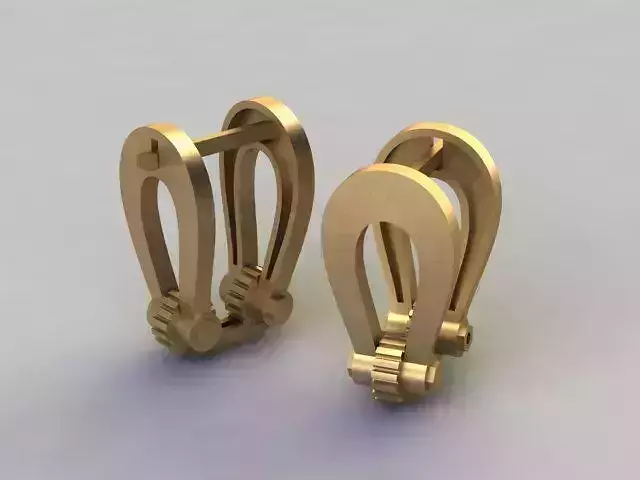 earrings pair of gold plated cufflinks