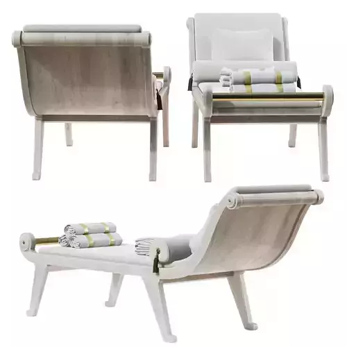 Pool Chaise Lounge 3D model