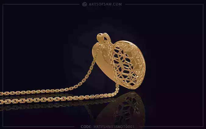 Heart Plane Gold Pandent  3D cad  Pictures and Videos