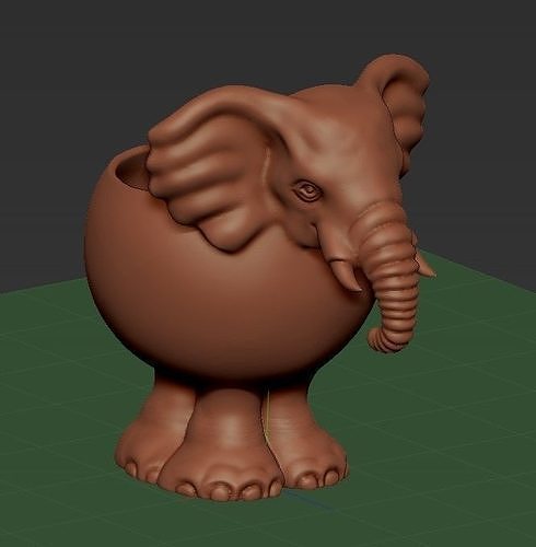pot-elephant 3D print mode 3D print model
