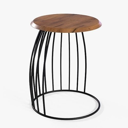 Metalico End Table mango wood Low-poly 3D model