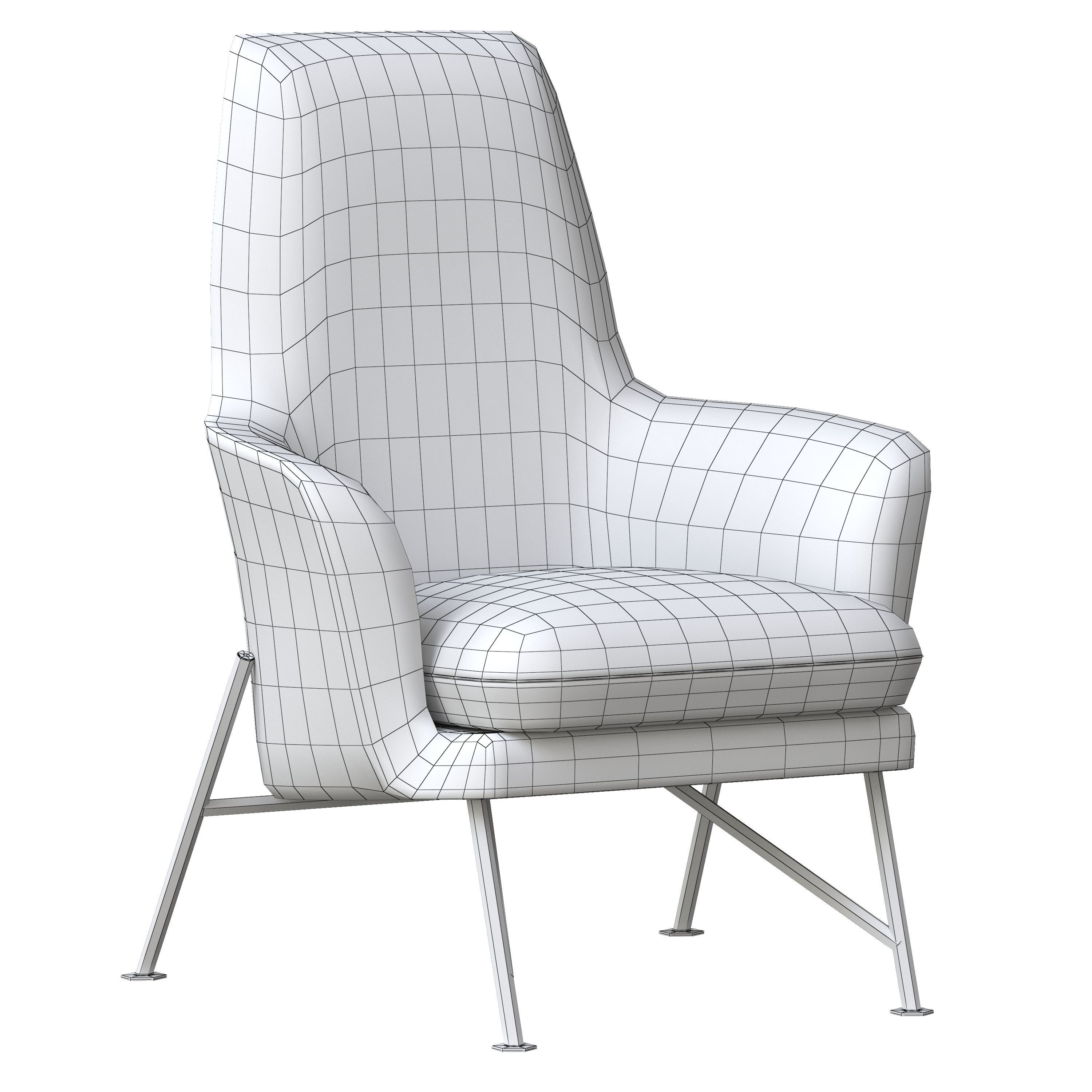 Prince Armchair 3D model_4