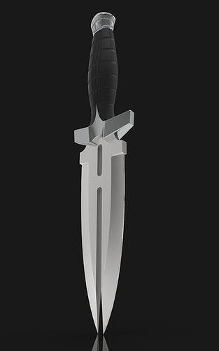 assassin s knife with two blades 3D print model