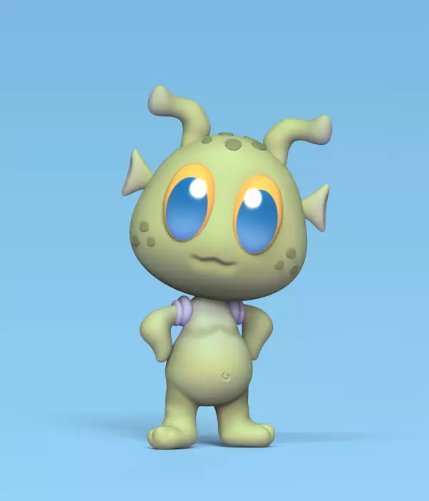 Cute Alien 3D print model_0