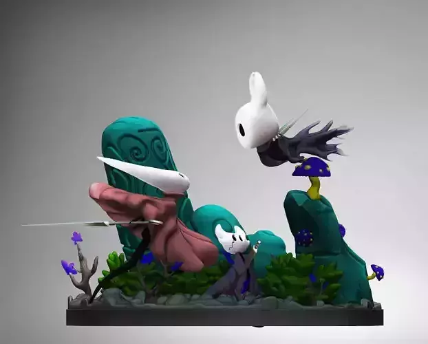 Diorama Hollow knight vs Hornet mais brinde 