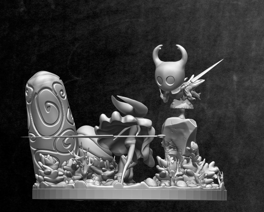 Diorama Hollow knight vs Hornet mais brinde  3D print model_6