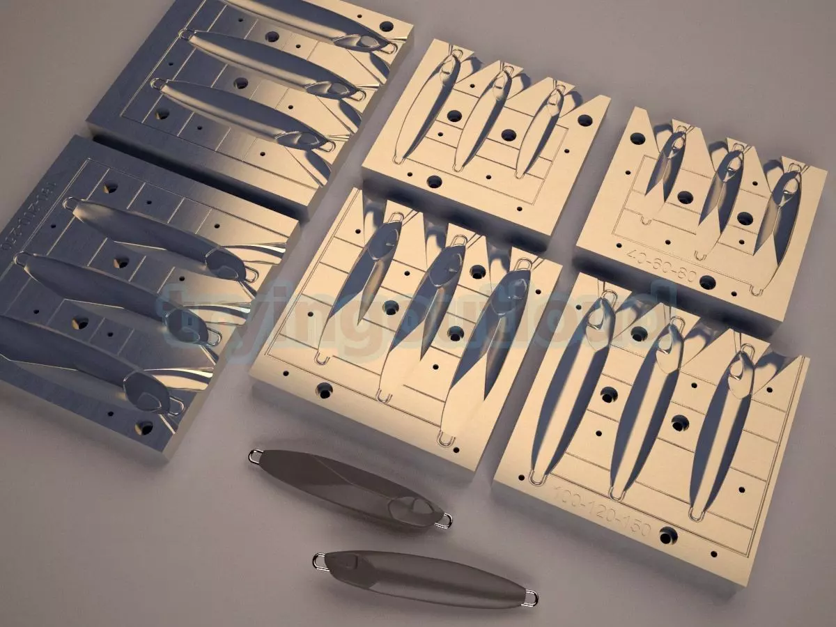  40-250 Gr DM Force Slow Pitch Metal Jig Mold Packs 3D print model_0