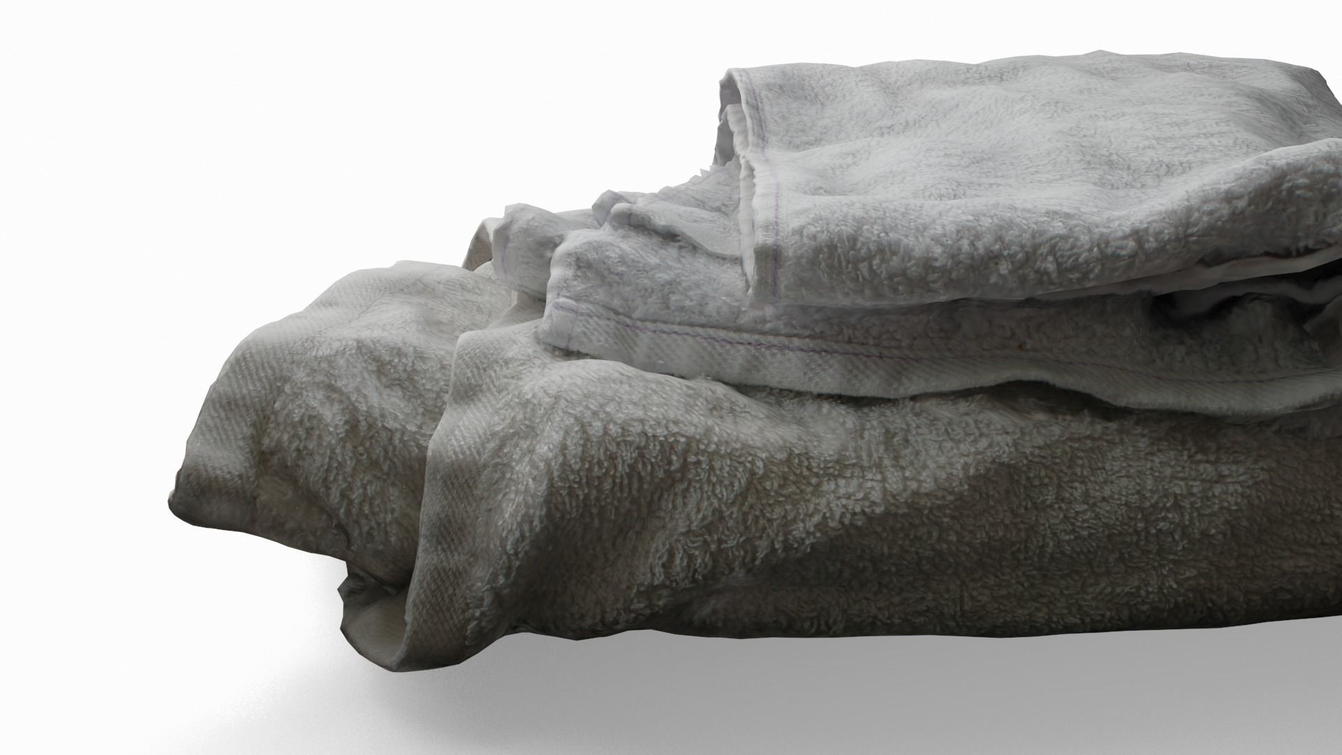 Folded Towel Low Poly Game Ready Scanned Low-poly 3D model_13