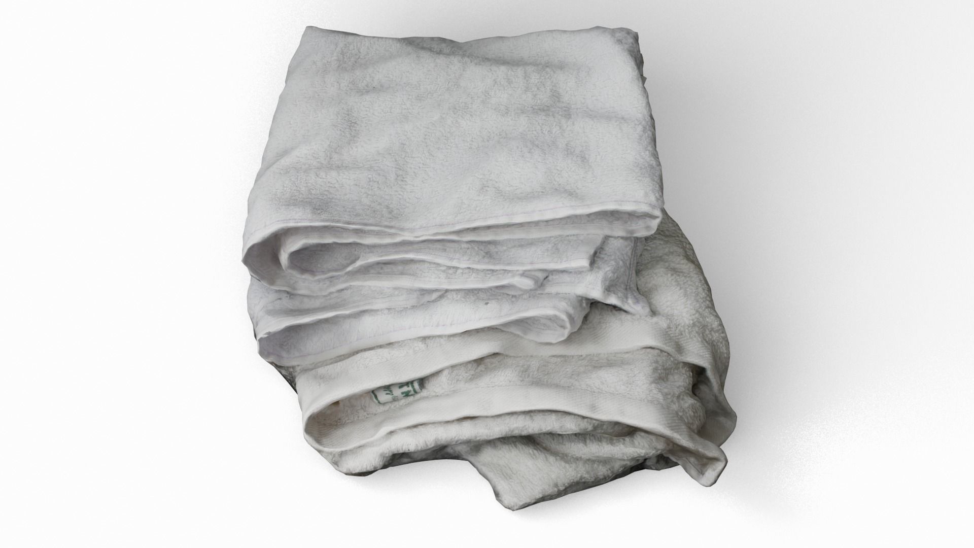 Folded Towel Low Poly Game Ready Scanned Low-poly 3D model_12