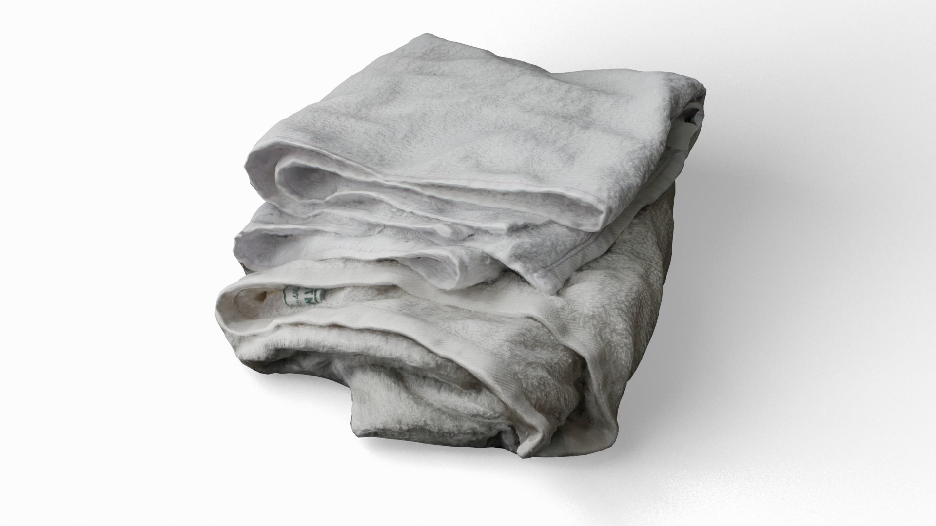 Folded Towel Low Poly Game Ready Scanned Low-poly 3D model_2