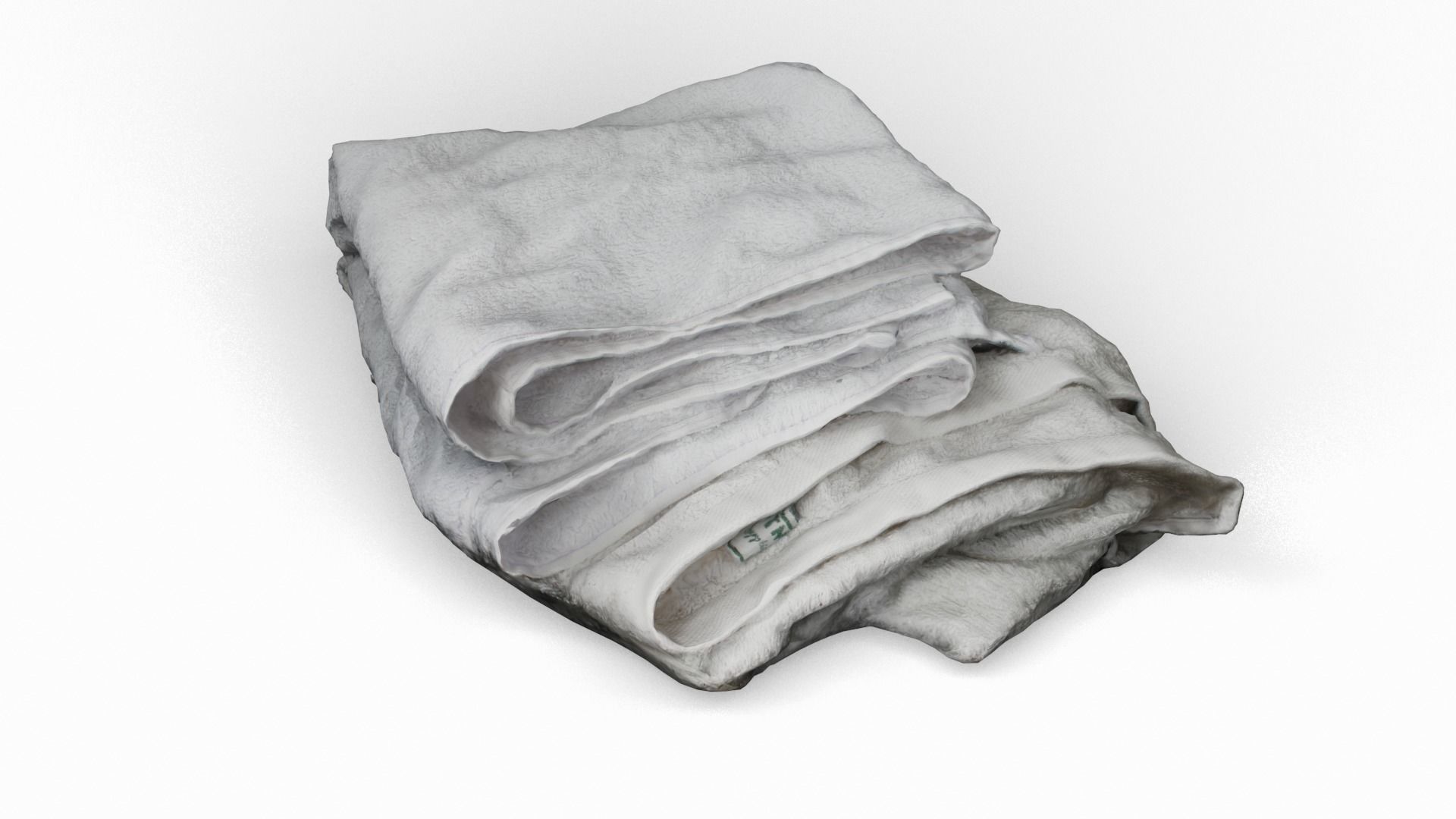 Folded Towel Low Poly Game Ready Scanned Low-poly 3D model_11