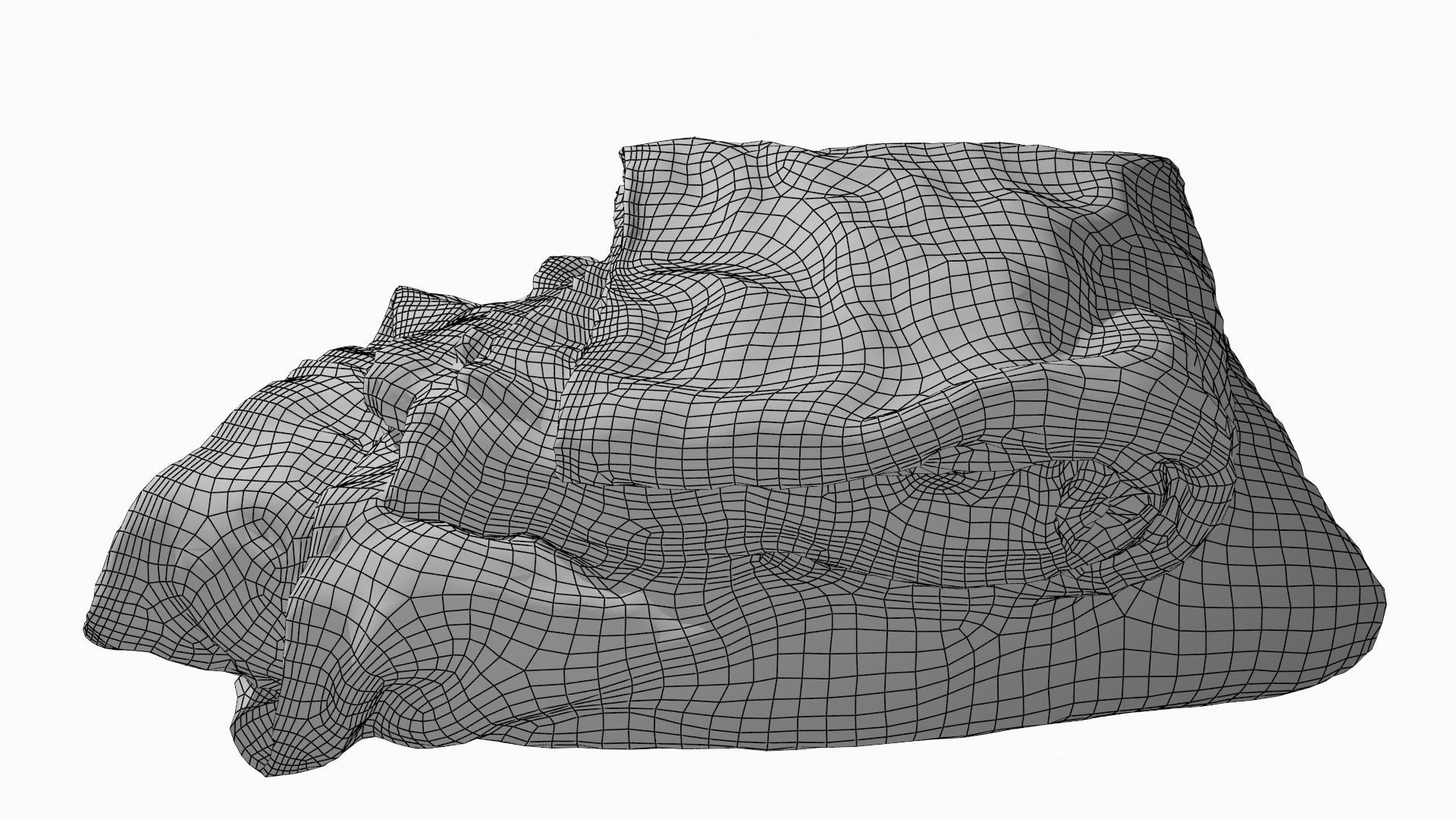 Folded Towel Low Poly Game Ready Scanned Low-poly 3D model_18