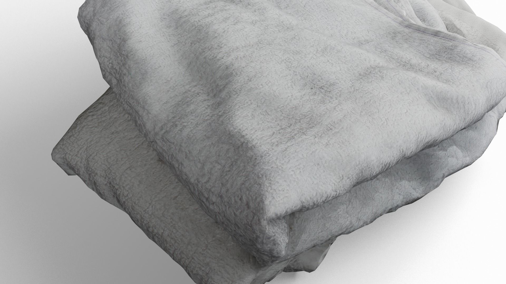 Folded Towel Low Poly Game Ready Scanned Low-poly 3D model_15