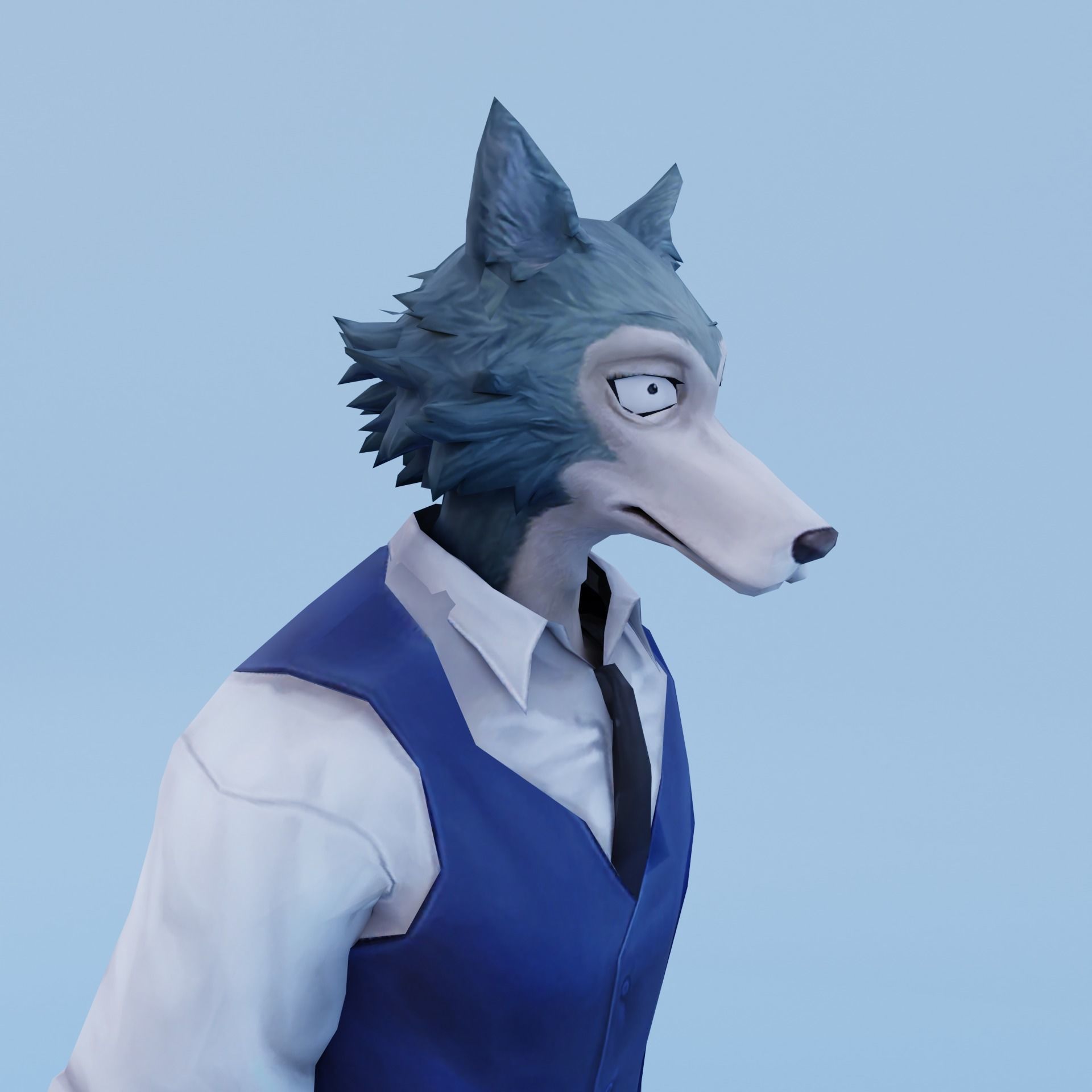 Legosi Beastars  Anime  Low-poly 3D model_7