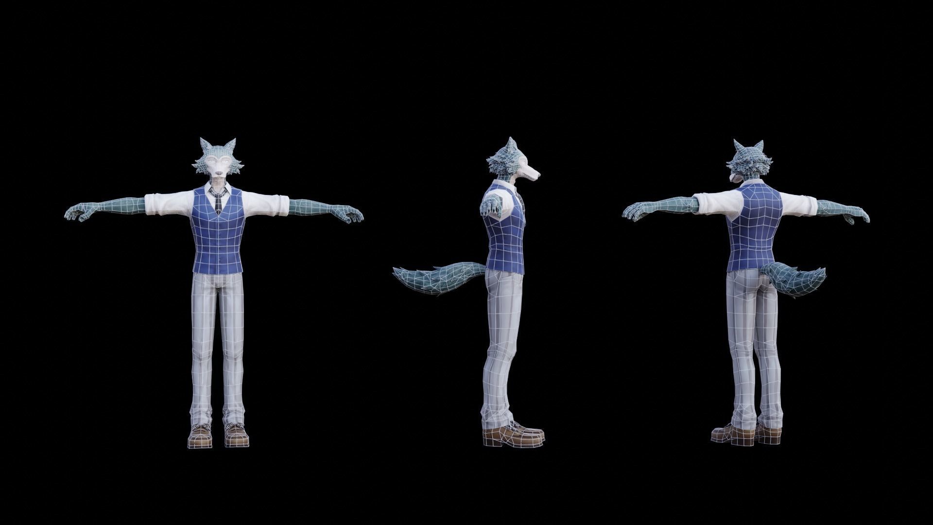 Legosi Beastars  Anime  Low-poly 3D model_3