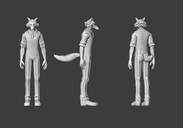 Legosi Beastars  Anime  Low-poly 3D model_10