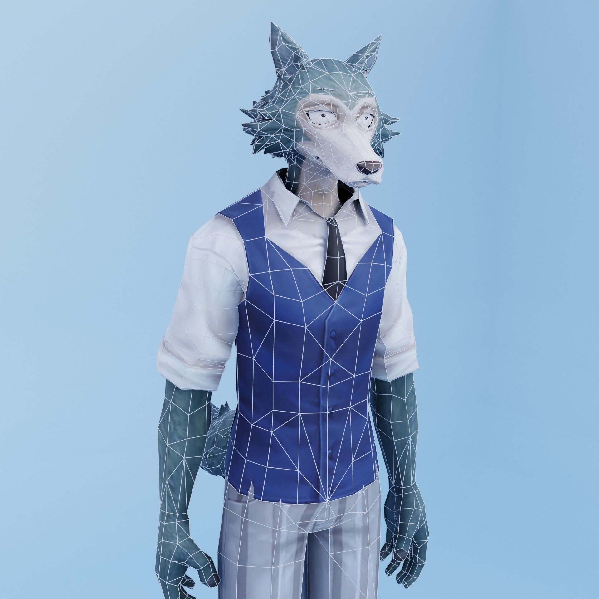 Legosi Beastars  Anime  Low-poly 3D model_2