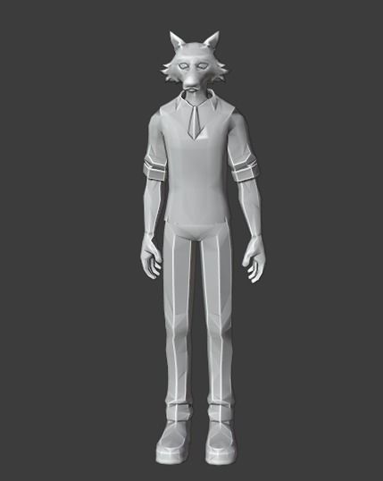 Legosi Beastars  Anime  Low-poly 3D model_9