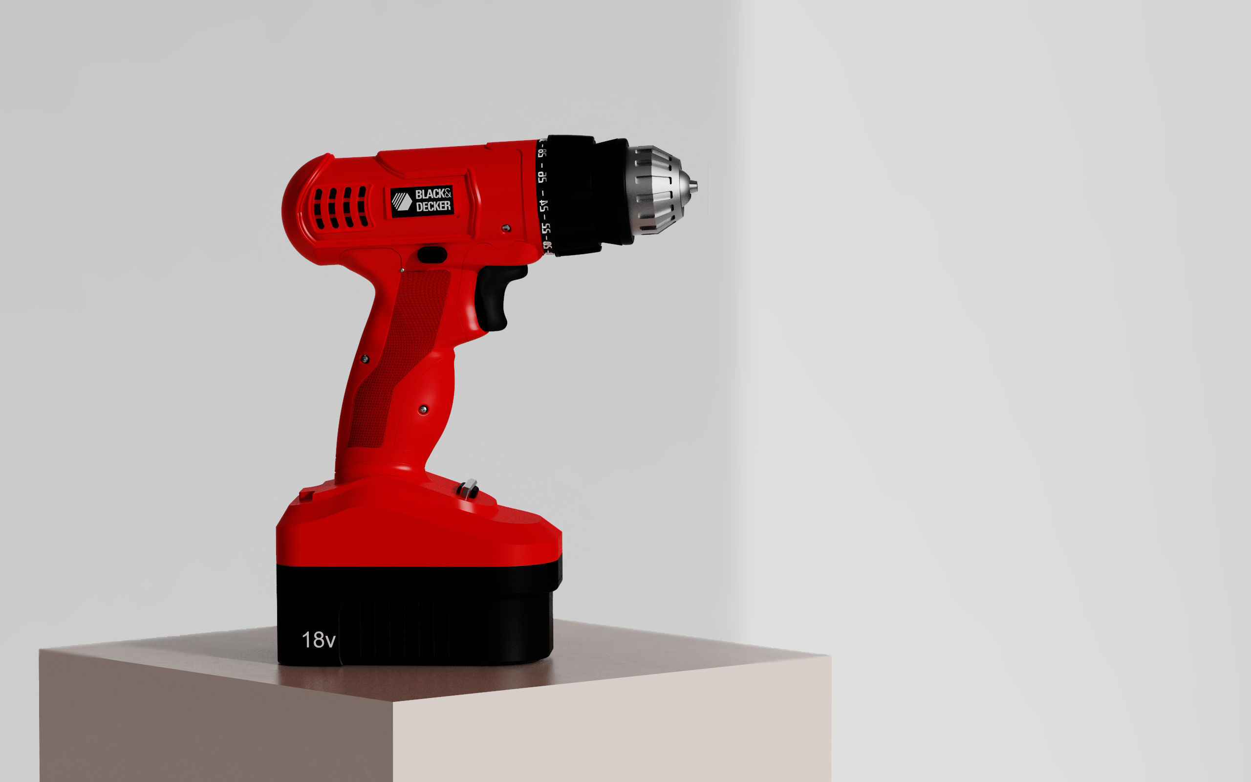 Cordless drill Black andDecker 3D model_3