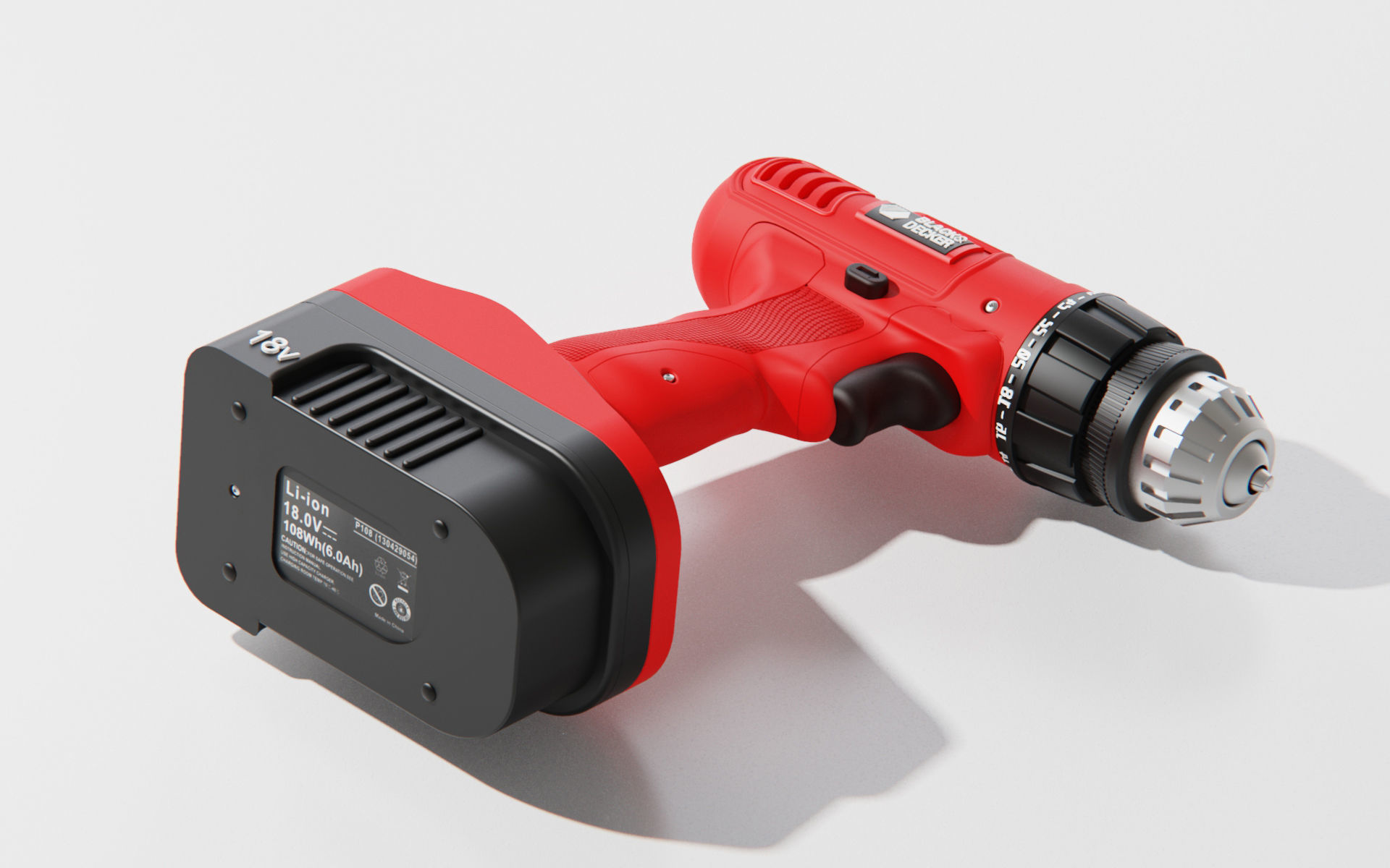 Cordless drill Black andDecker 3D model_5