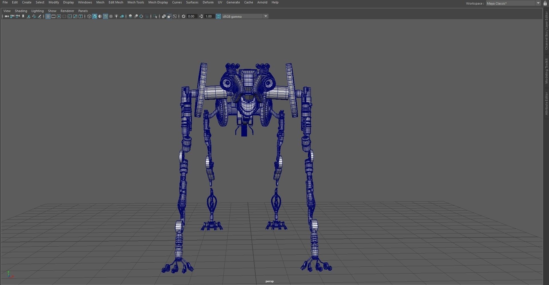 Robot panther Low-poly 3D model_16