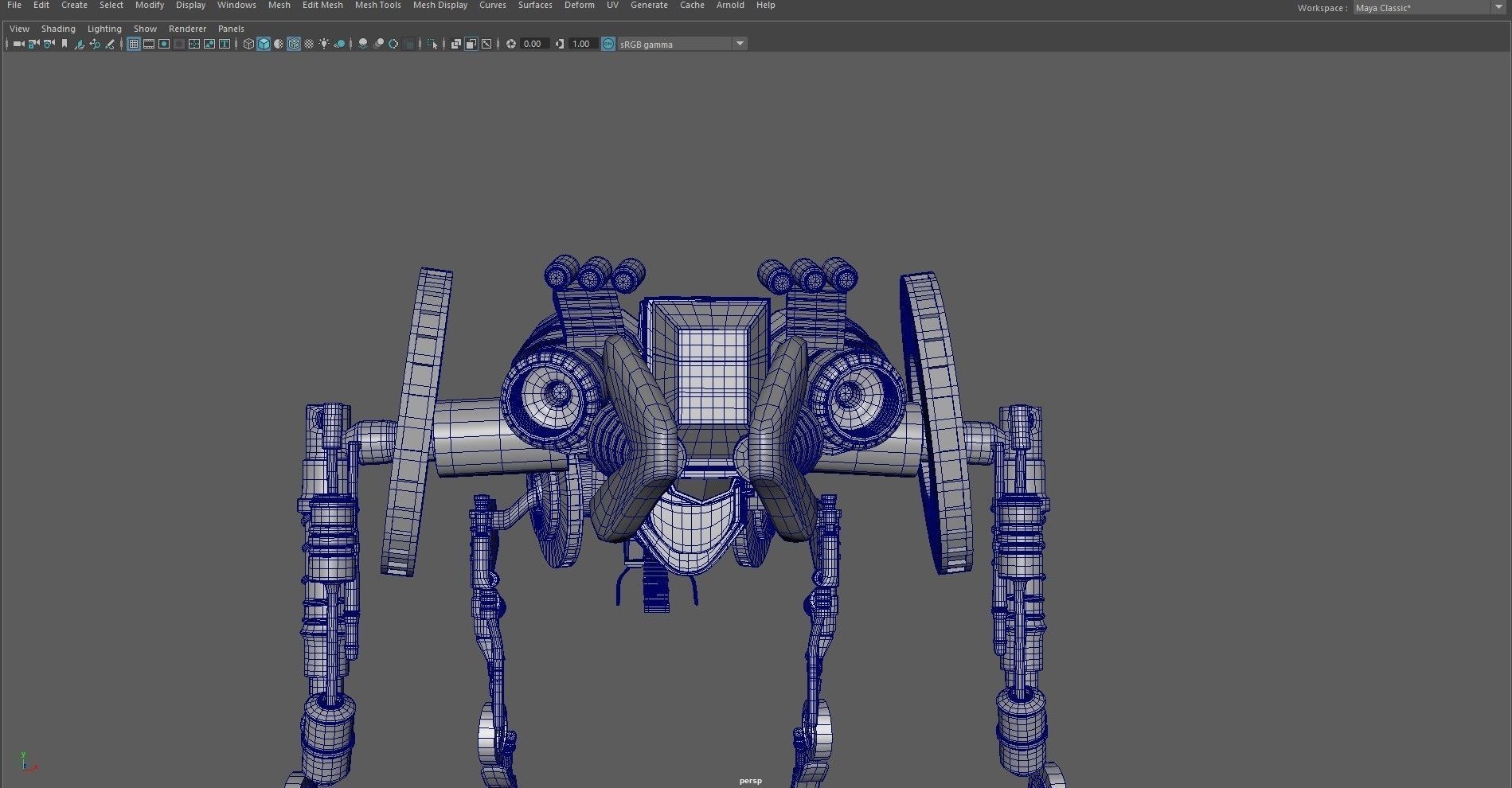 Robot panther Low-poly 3D model_5