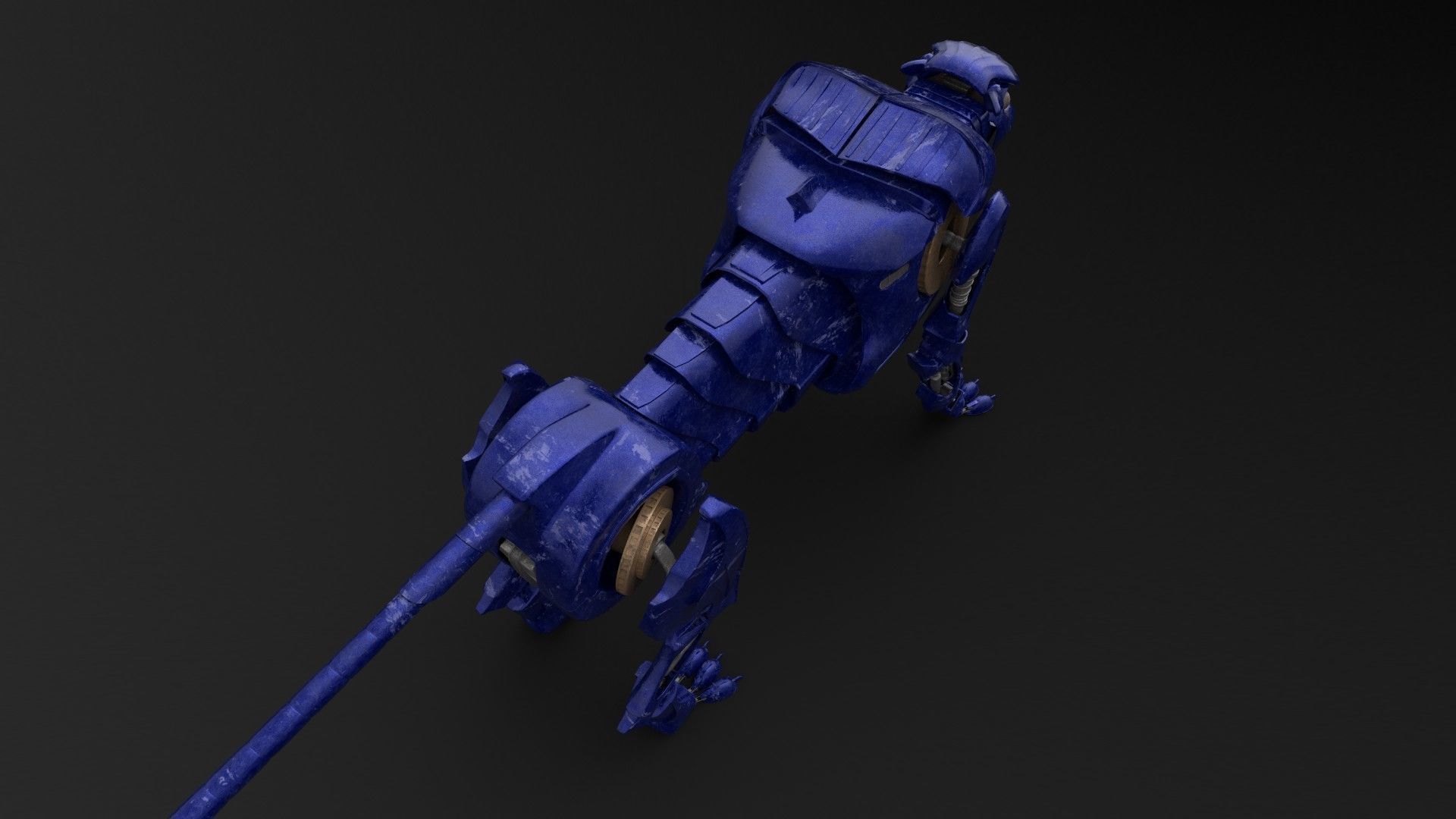Robot panther Low-poly 3D model_20