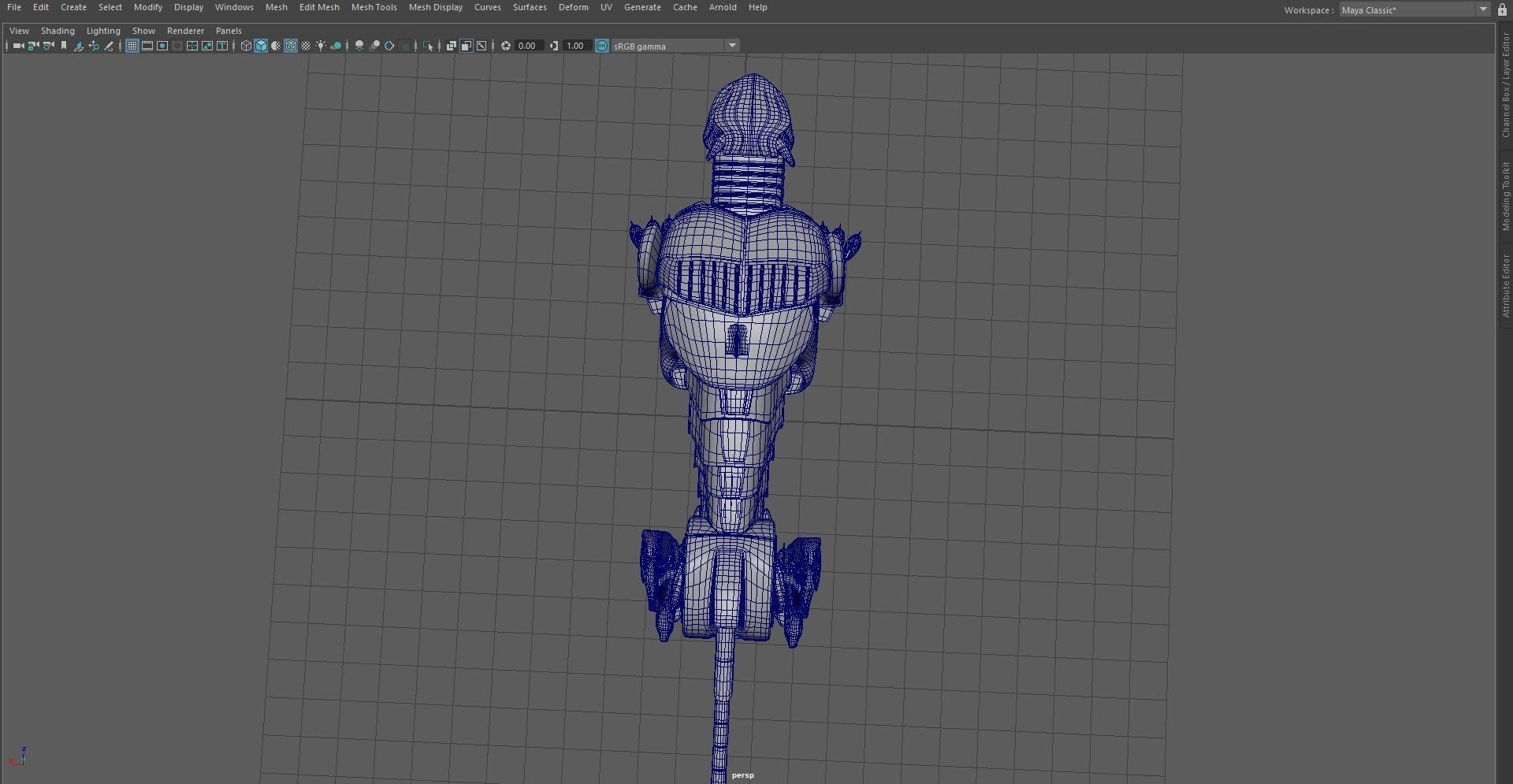 Robot panther Low-poly 3D model_6