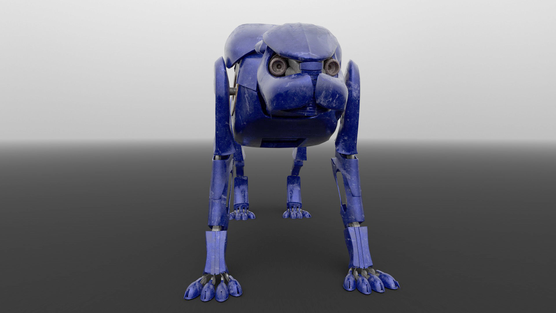 Robot panther Low-poly 3D model_19