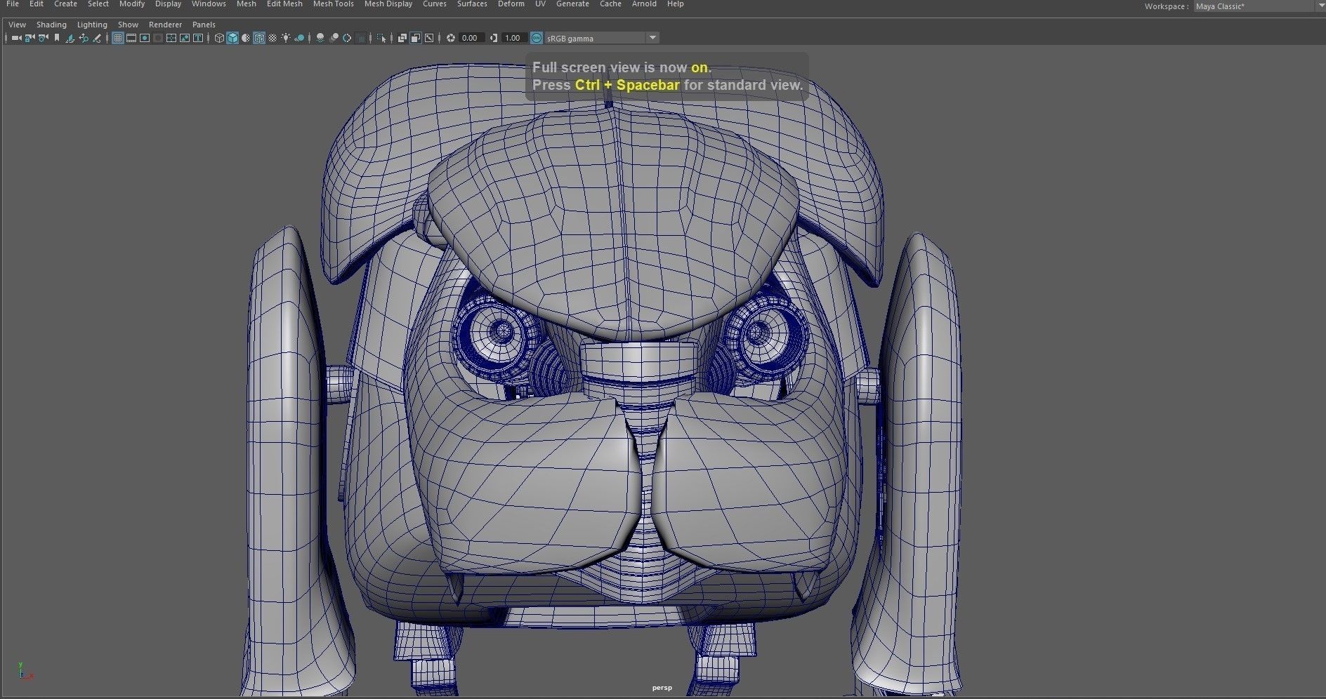 Robot panther Low-poly 3D model_4