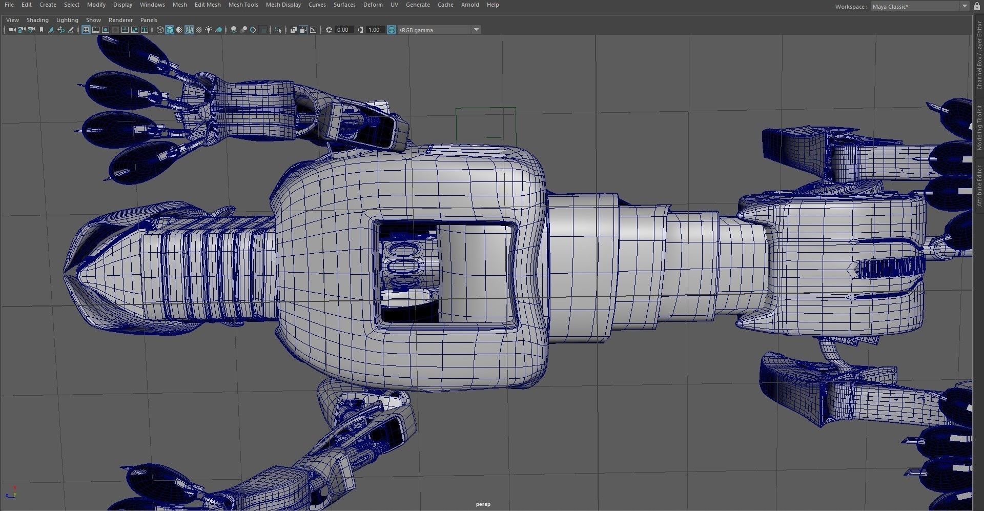 Robot panther Low-poly 3D model_7