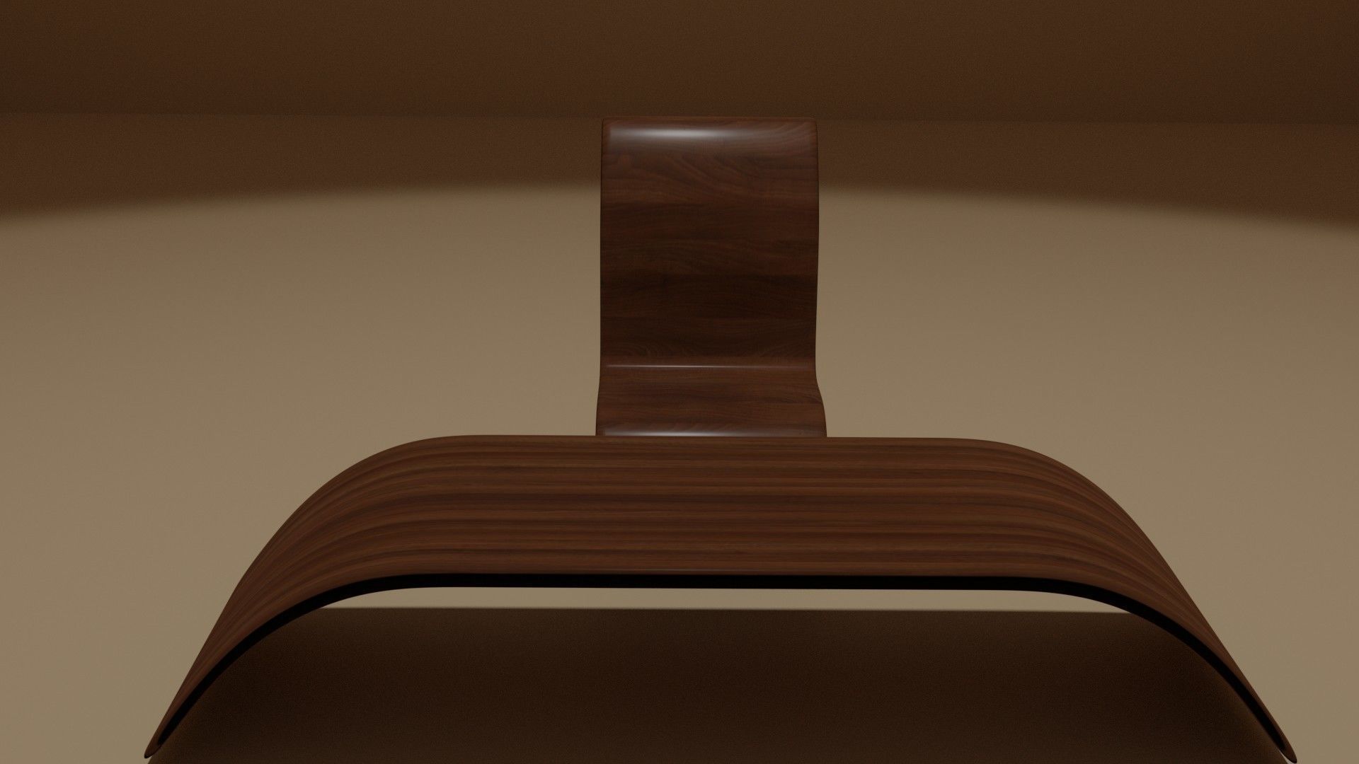 table and chair Low-poly 3D model_1