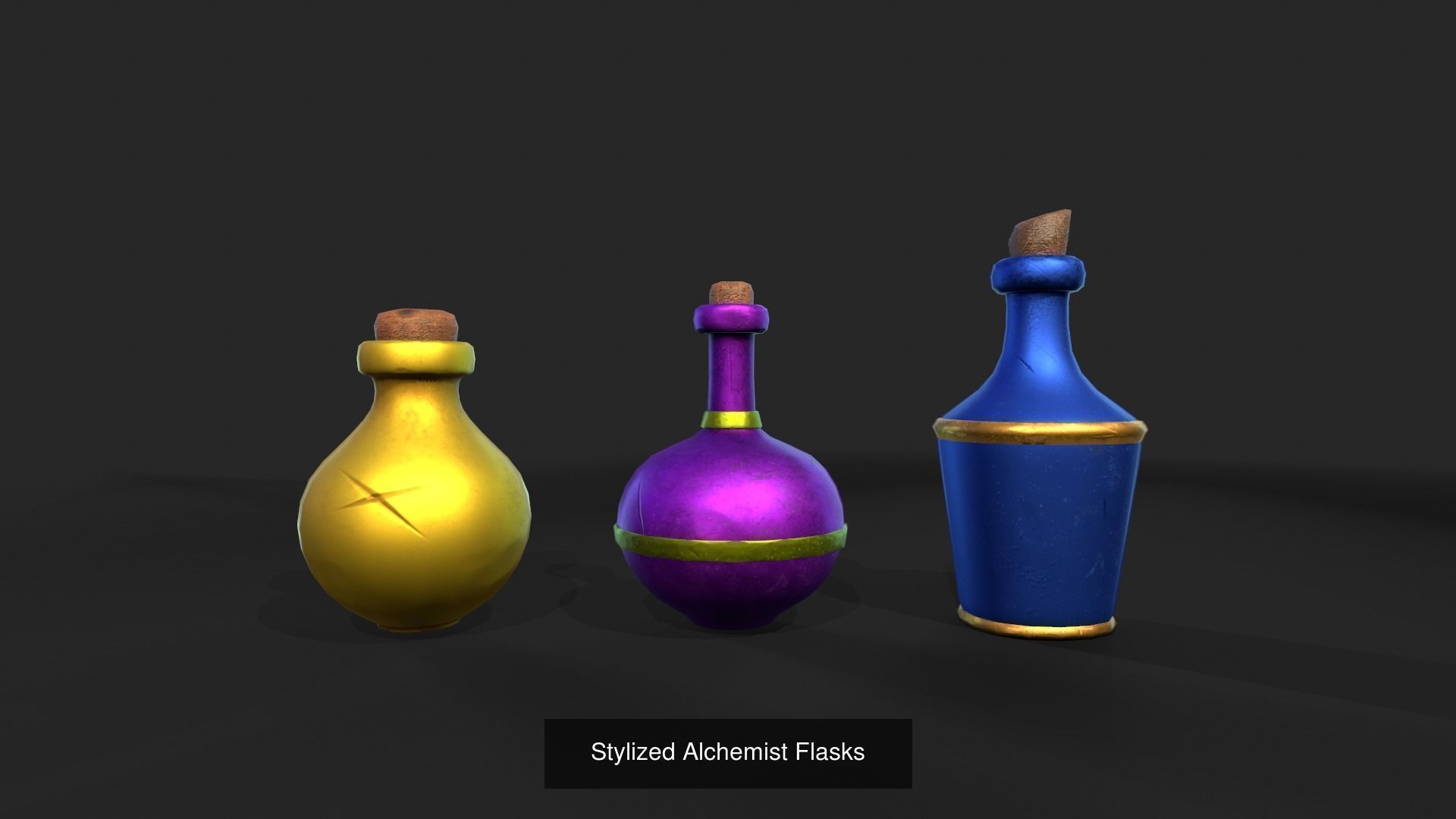 Stylized Alchemist set 3D Model Collection_11