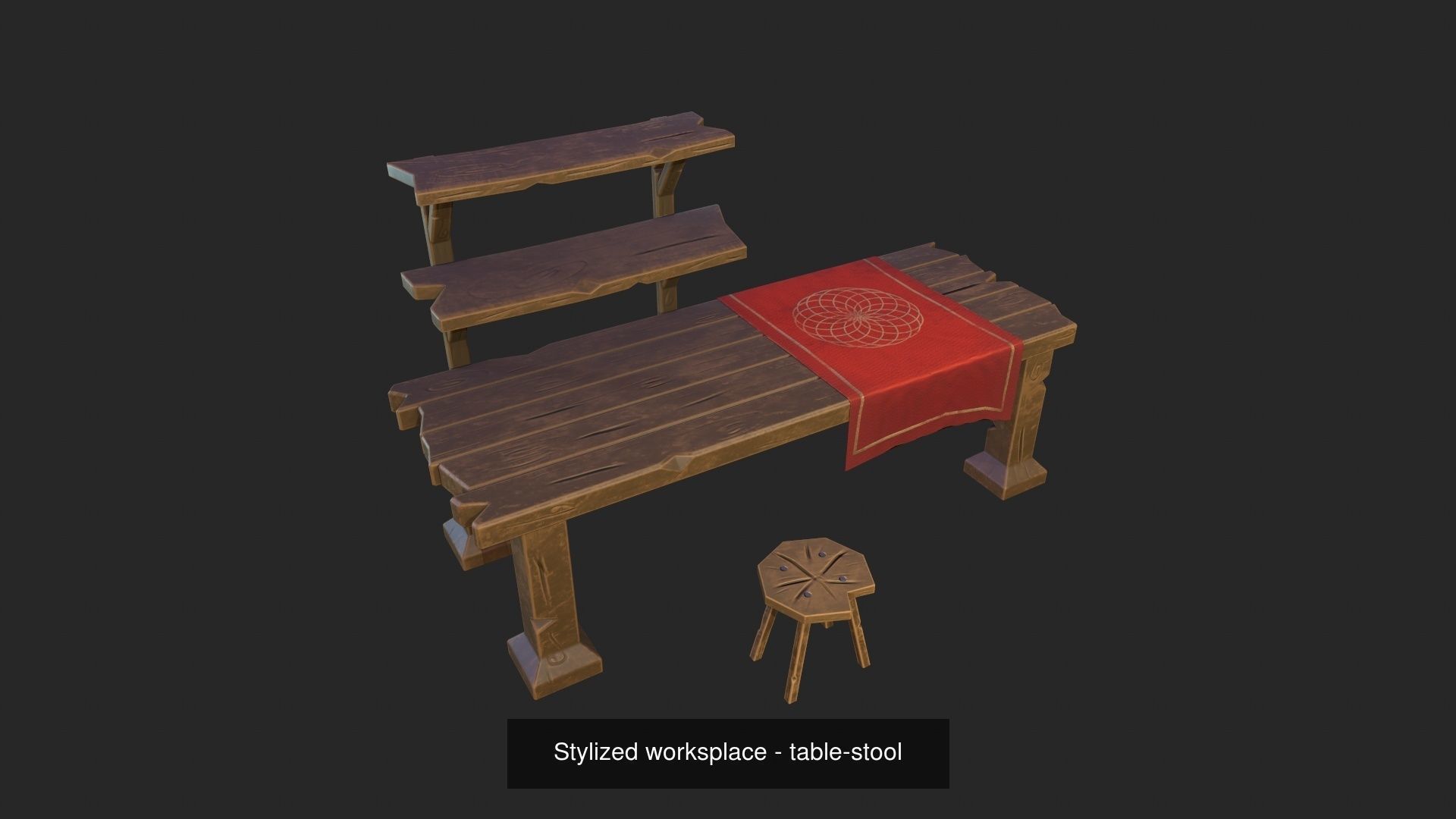 Stylized Alchemist set 3D Model Collection_15