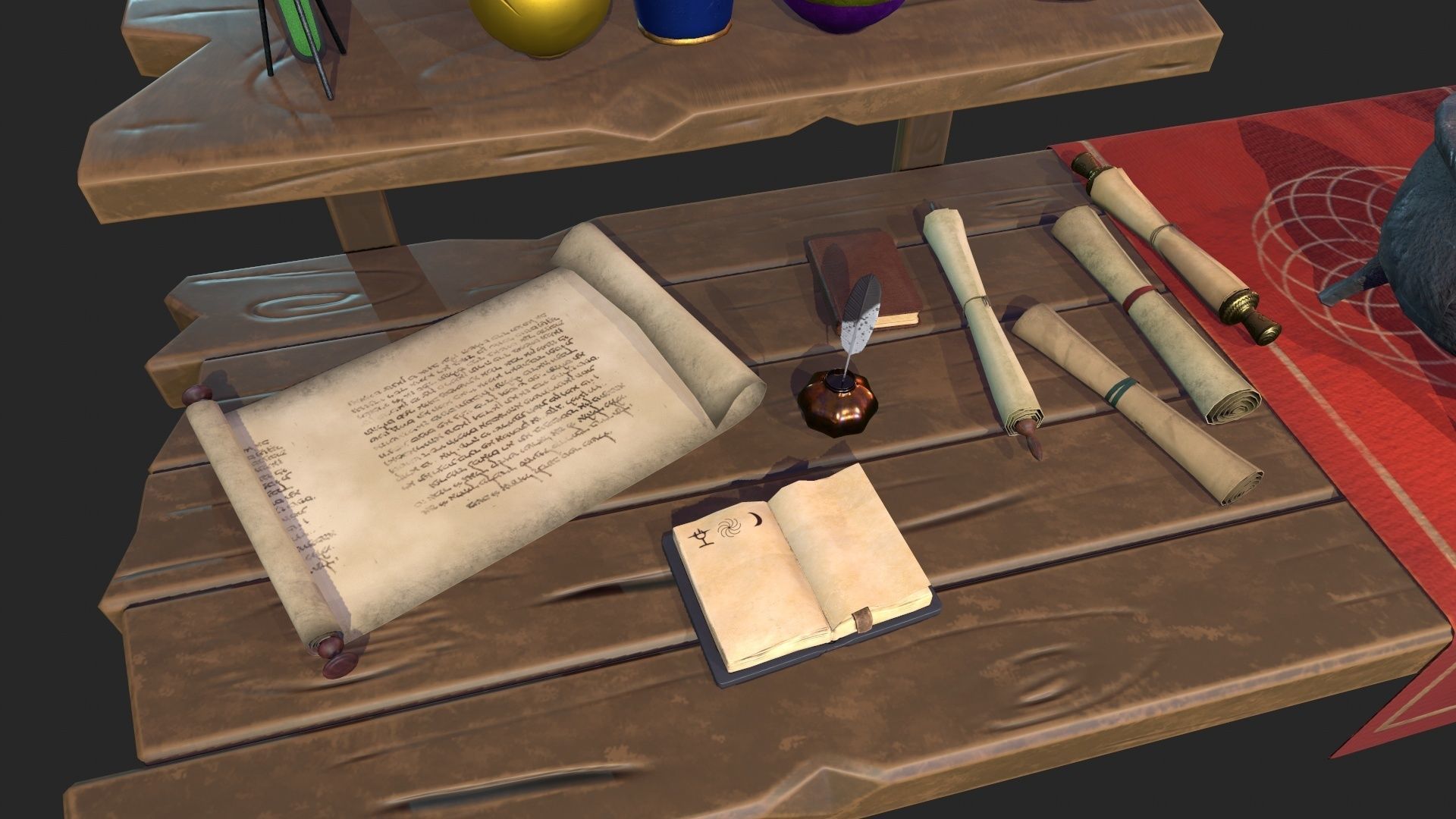 Stylized Alchemist set 3D Model Collection_9