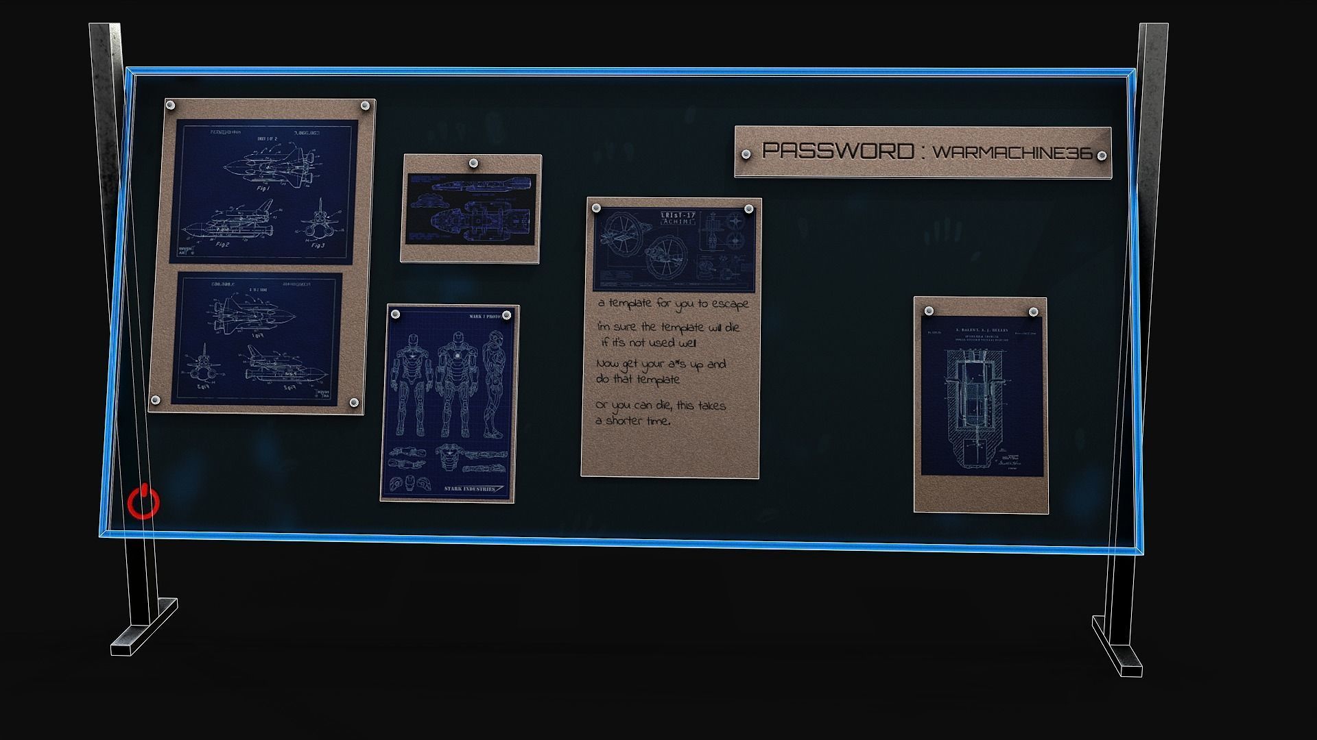 SCIFI WORK PANEL Low-poly 3D model_4