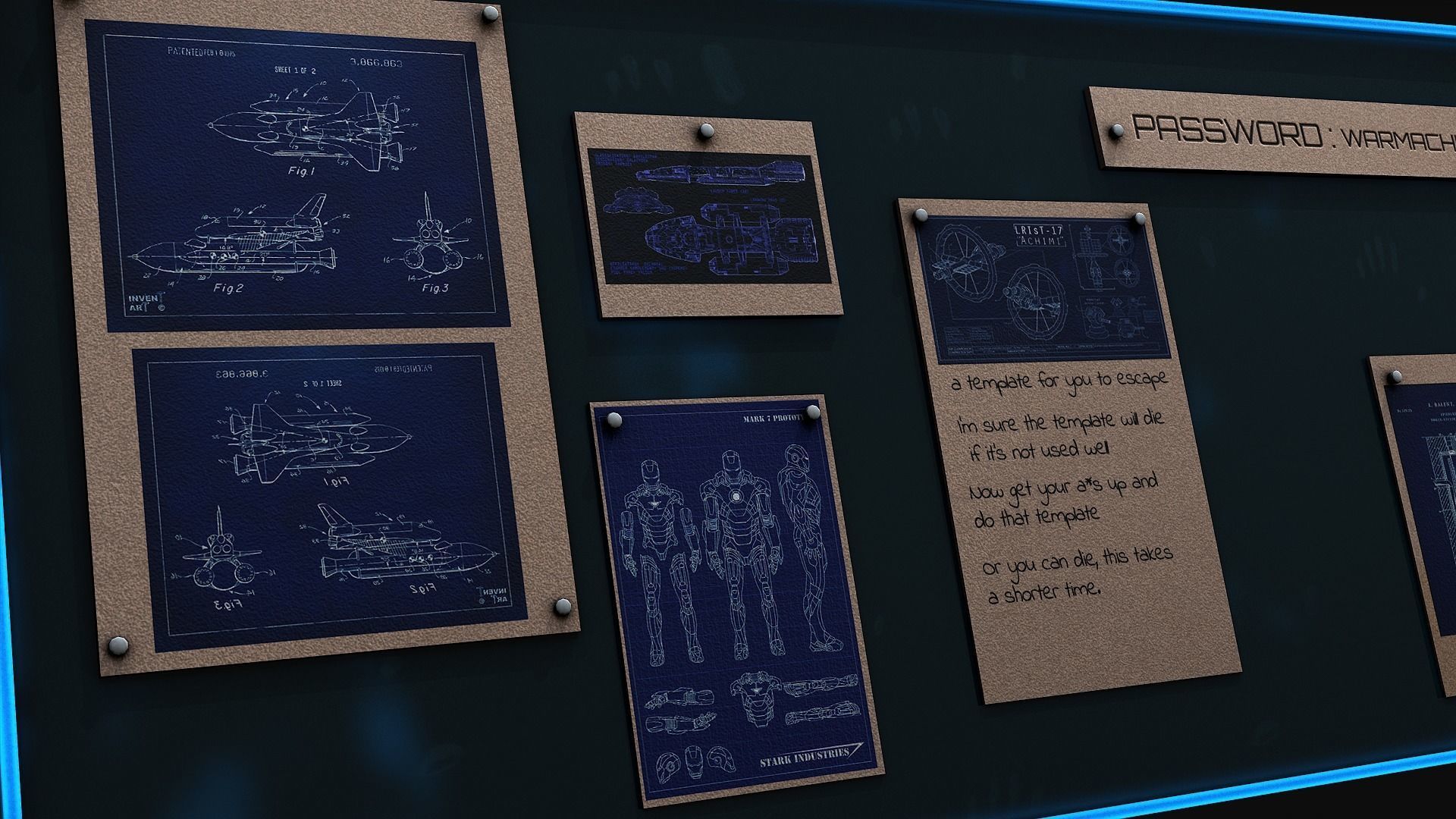 SCIFI WORK PANEL Low-poly 3D model_6