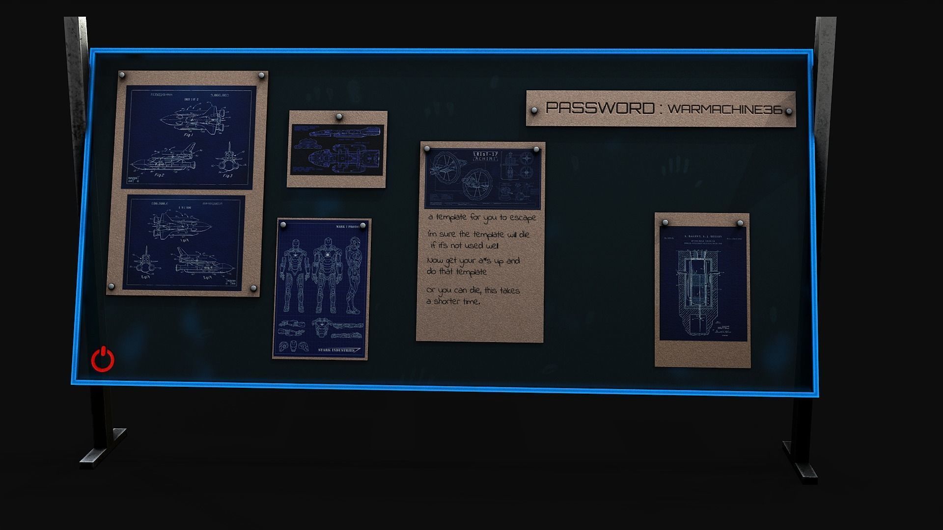 SCIFI WORK PANEL Low-poly 3D model_3