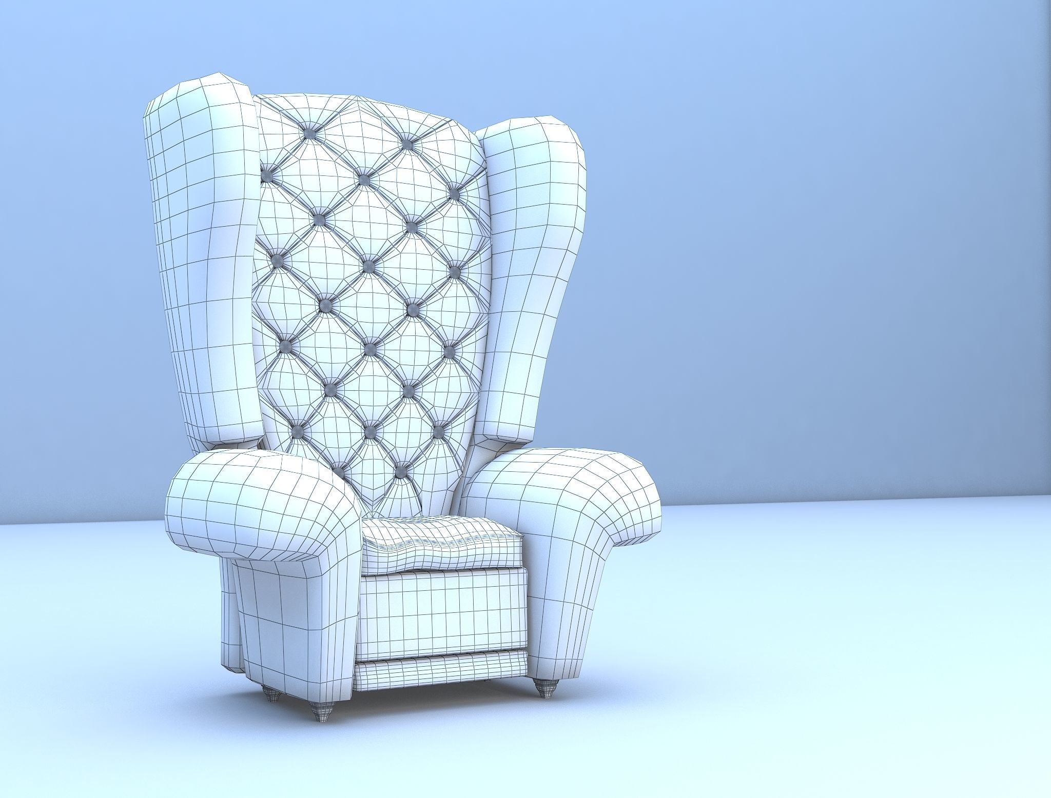 3D Cartoon Armchair 01 3D model_5