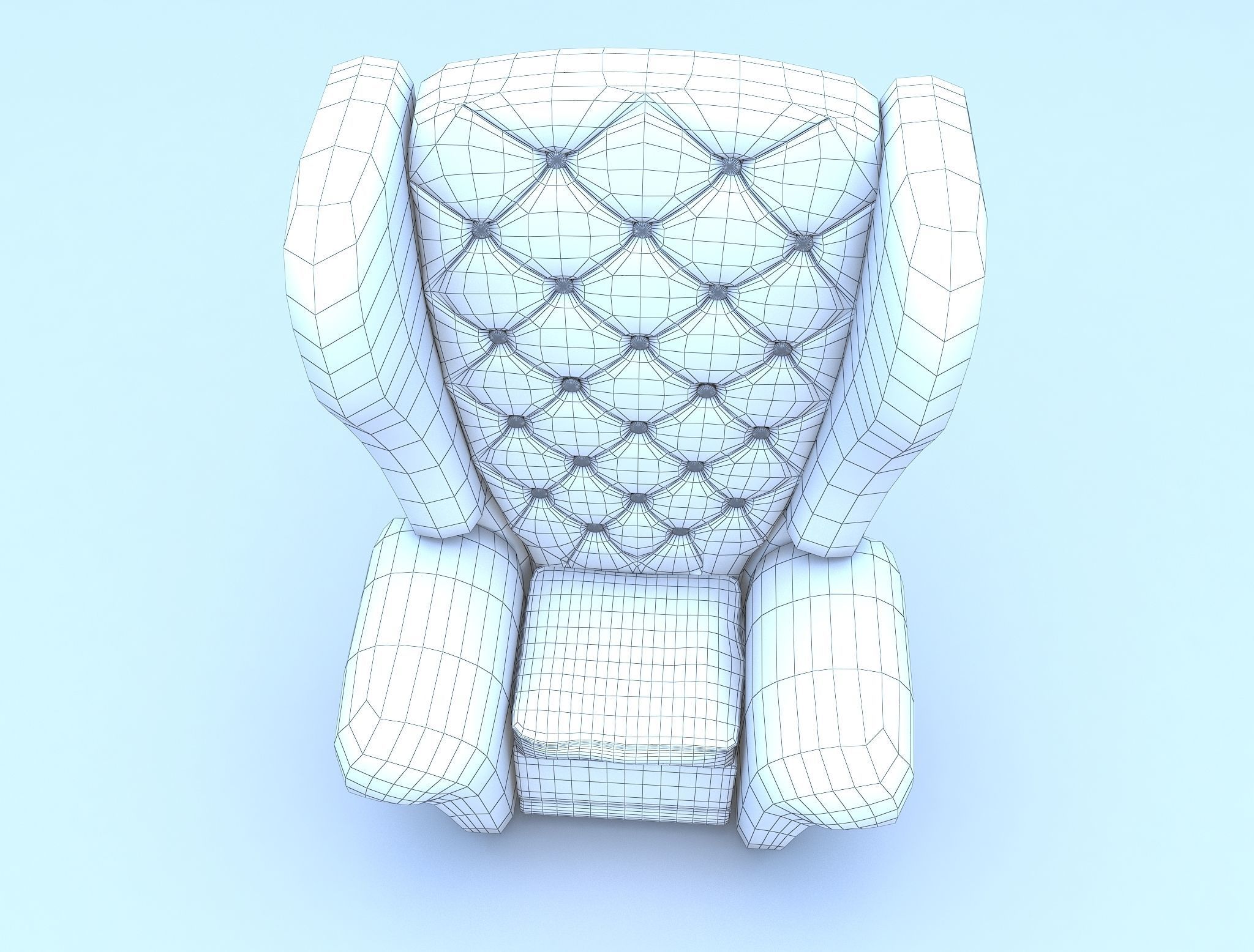 3D Cartoon Armchair 01 3D model_9