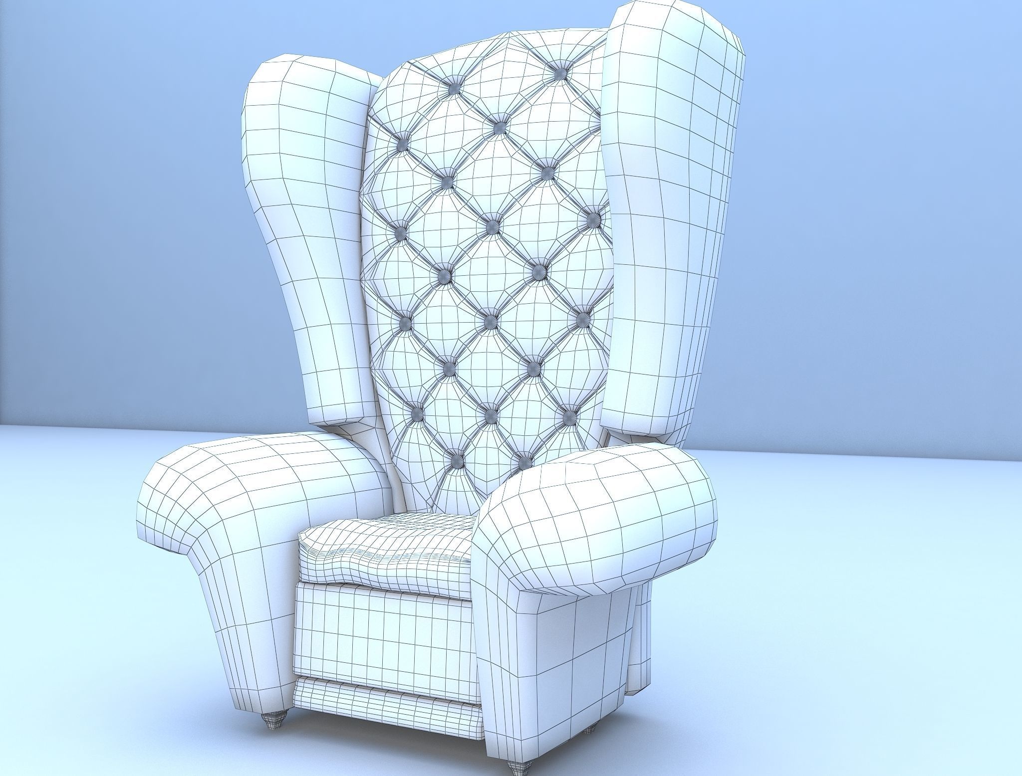 3D Cartoon Armchair 01 3D model_6