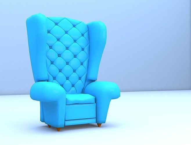 3D Cartoon Armchair 01 3D model