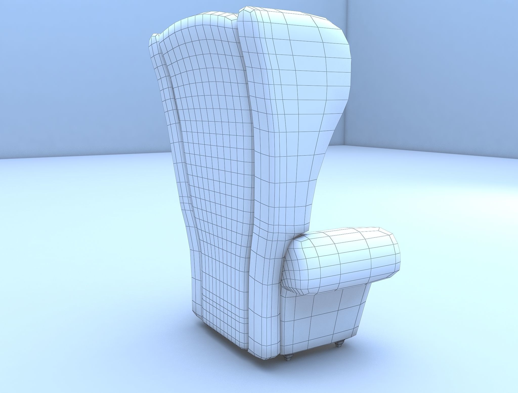 3D Cartoon Armchair 01 3D model_7