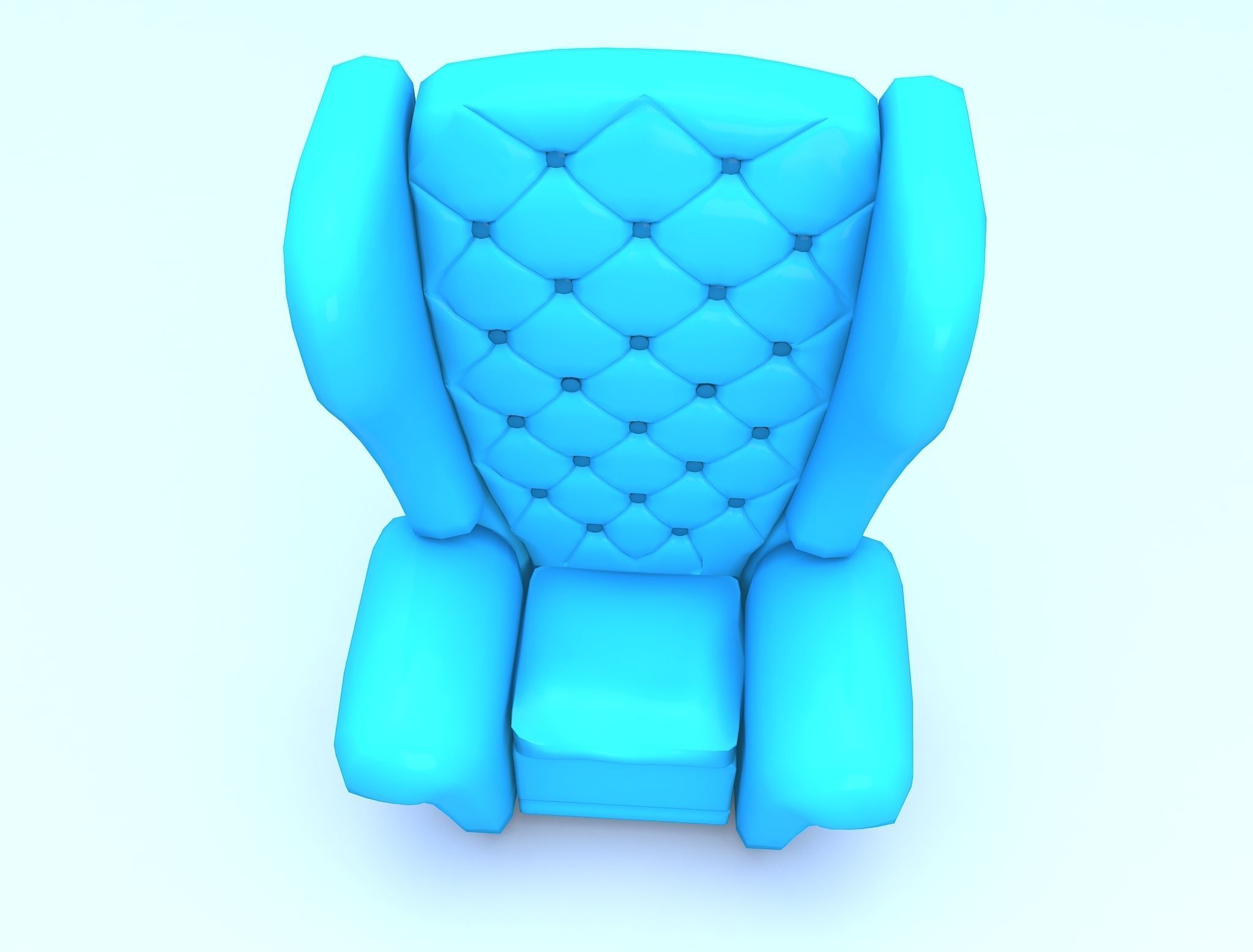 3D Cartoon Armchair 01 3D model_4