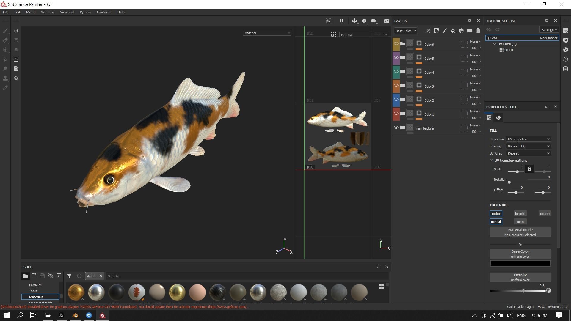 Koi fish Low-poly 3D model_23