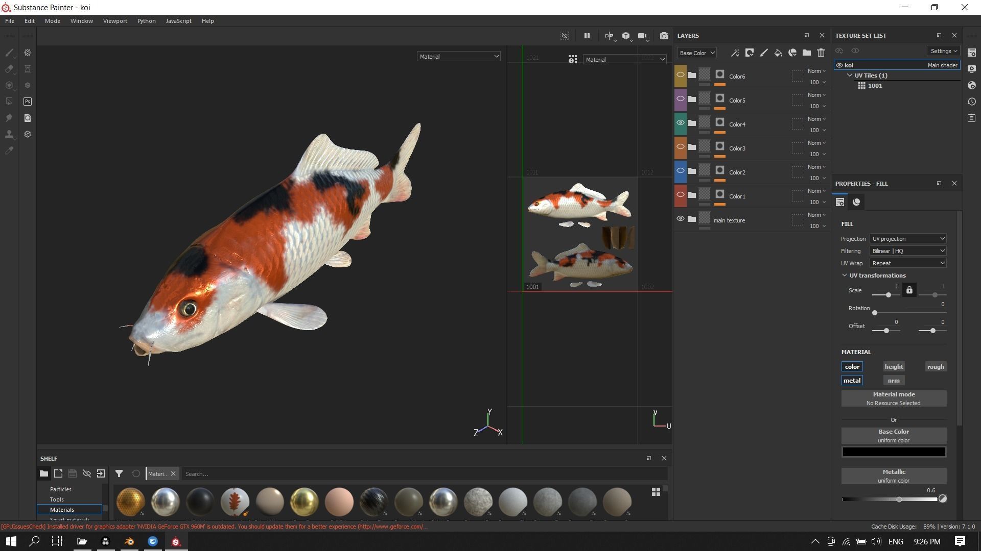 Koi fish Low-poly 3D model_22